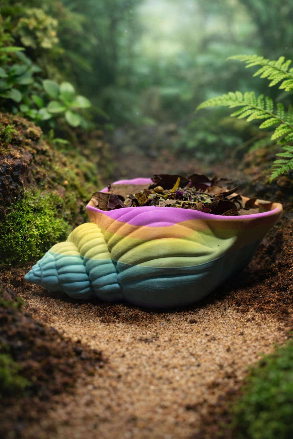 Seashell Foraging Bowl | Ocean-Inspired 3D Printed PLA Bowl for Foraging