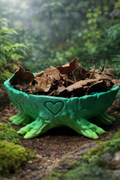 Love Tree Trunk Foraging Dish | 3D Printed PLA Feeding Bowl | Leaf Litter or Staple Dish