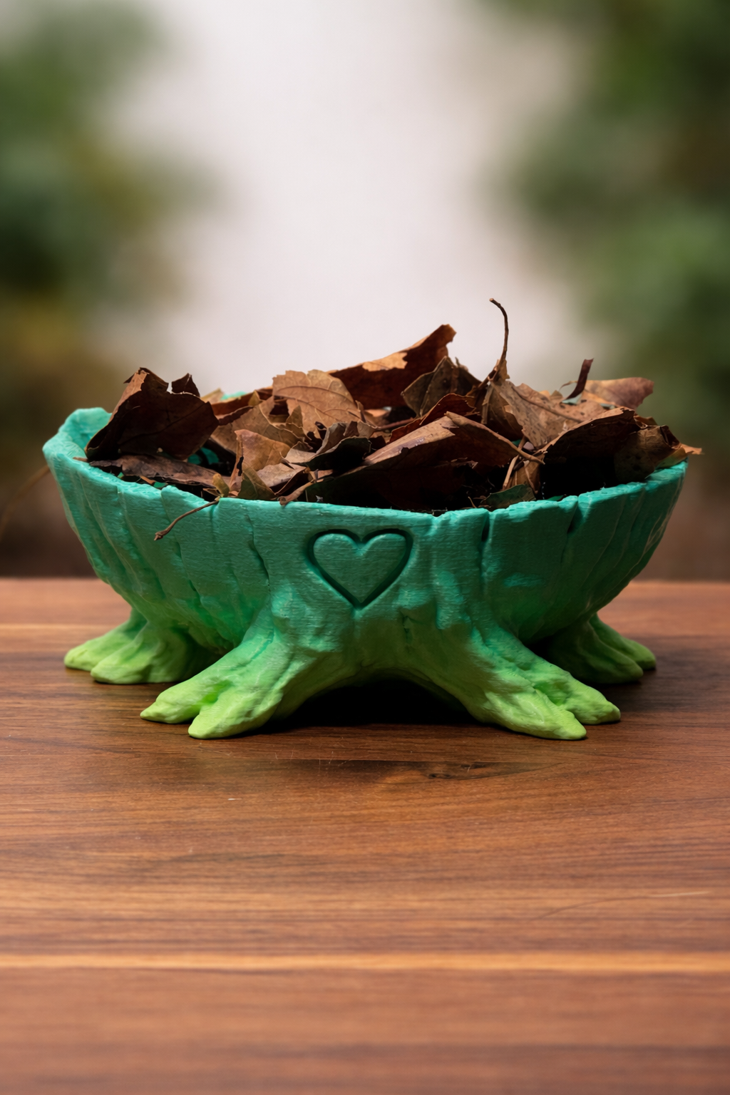 Love Tree Trunk Foraging Dish | 3D Printed PLA Feeding Bowl | Leaf Litter or Staple Dish