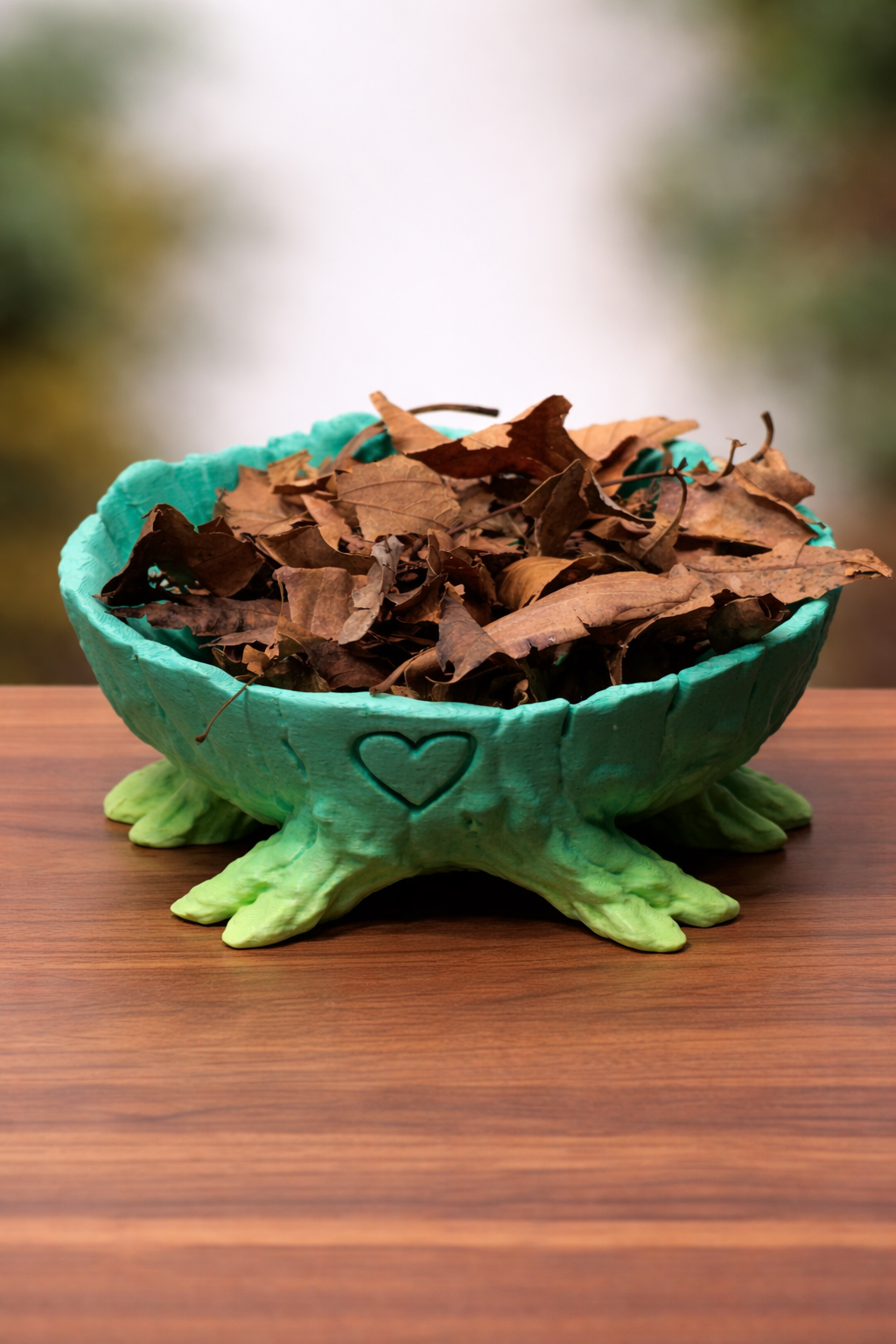 Love Tree Trunk Foraging Dish | 3D Printed PLA Feeding Bowl | Leaf Litter or Staple Dish