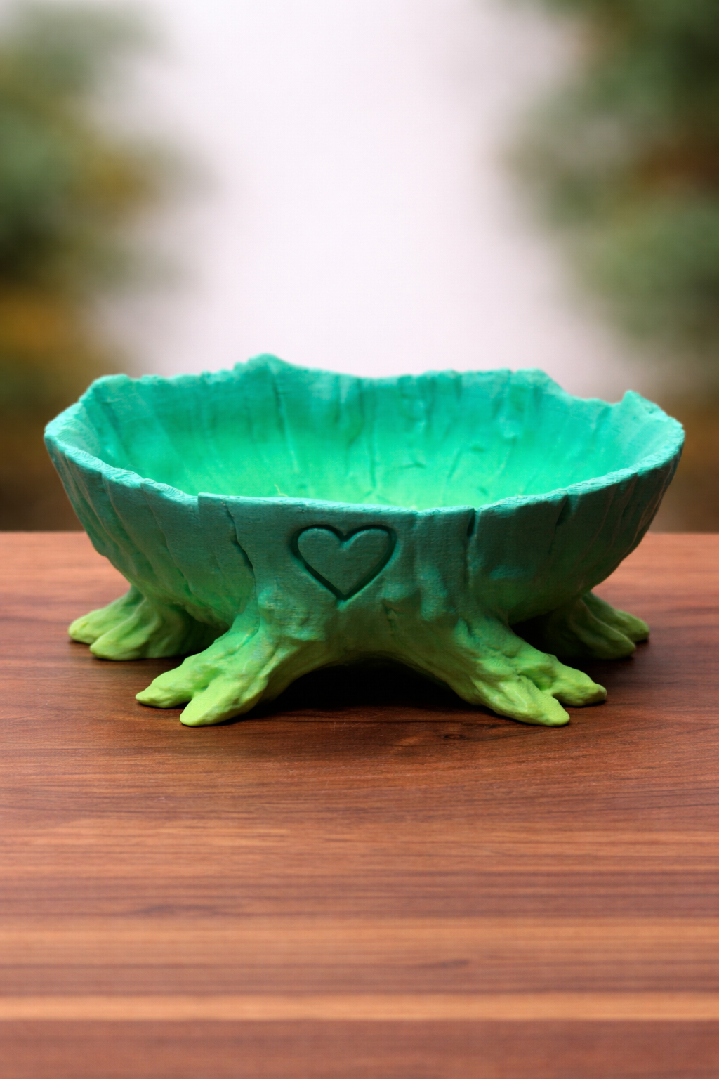 Love Tree Trunk Foraging Dish | 3D Printed PLA Feeding Bowl | Leaf Litter or Staple Dish