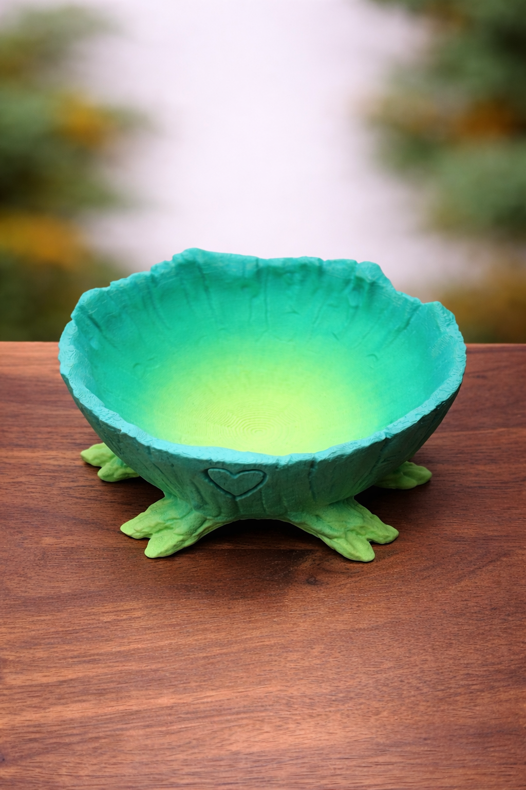 Love Tree Trunk Foraging Dish | 3D Printed PLA Feeding Bowl | Leaf Litter or Staple Dish