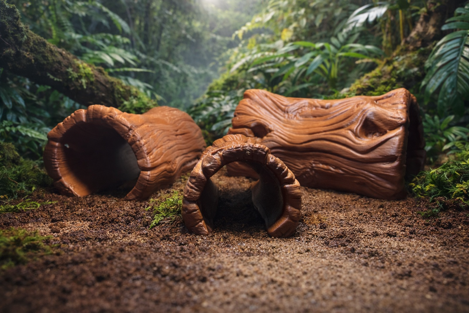 Tree Trunk Tunnel Hides for Hermit Crabs Reptiles and Small Critters | 3 Sizes Avaialble