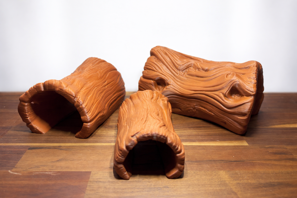 Tree Trunk Tunnel Hides for Hermit Crabs Reptiles and Small Critters | 3 Sizes Avaialble