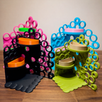 Coral Ring Crab Climb with 2 Food Dishes | 3D Printed Hermit Crab Climbing Enrichment