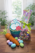 Hermit Crab Easter Basket Gift Set | Basket with Treats, Rabbit Dish and Flower Dish