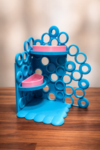 Coral Ring Crab Climb with 2 Food Dishes | 3D Printed Hermit Crab Climbing Enrichment