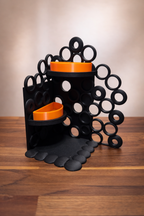 Coral Ring Crab Climb with 2 Food Dishes | 3D Printed Hermit Crab Climbing Enrichment