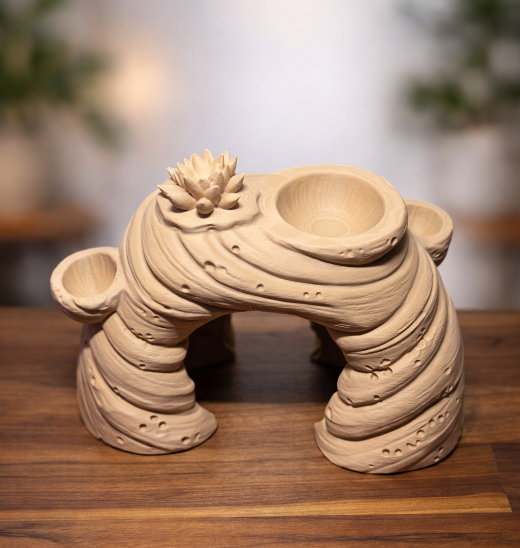 Succulent Arch Hide and Feeding Station | 3-in-1 Enrichment Piece