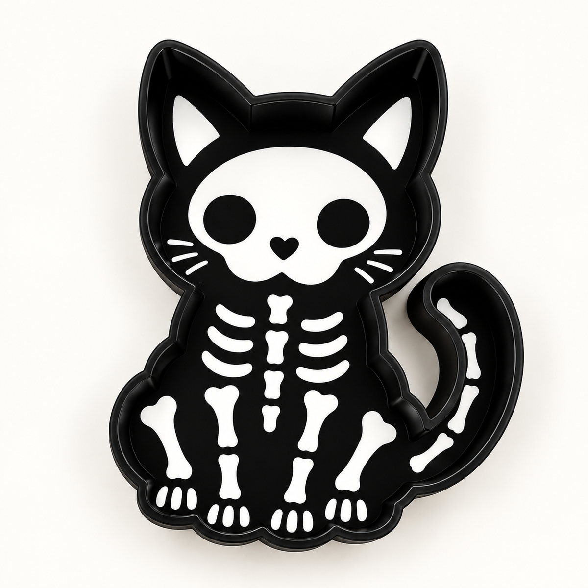 Spooky 3D Printed Feeding Dishes | Ghost, Candy Corn, Skeleton Cat, Halloween Skull & Bride