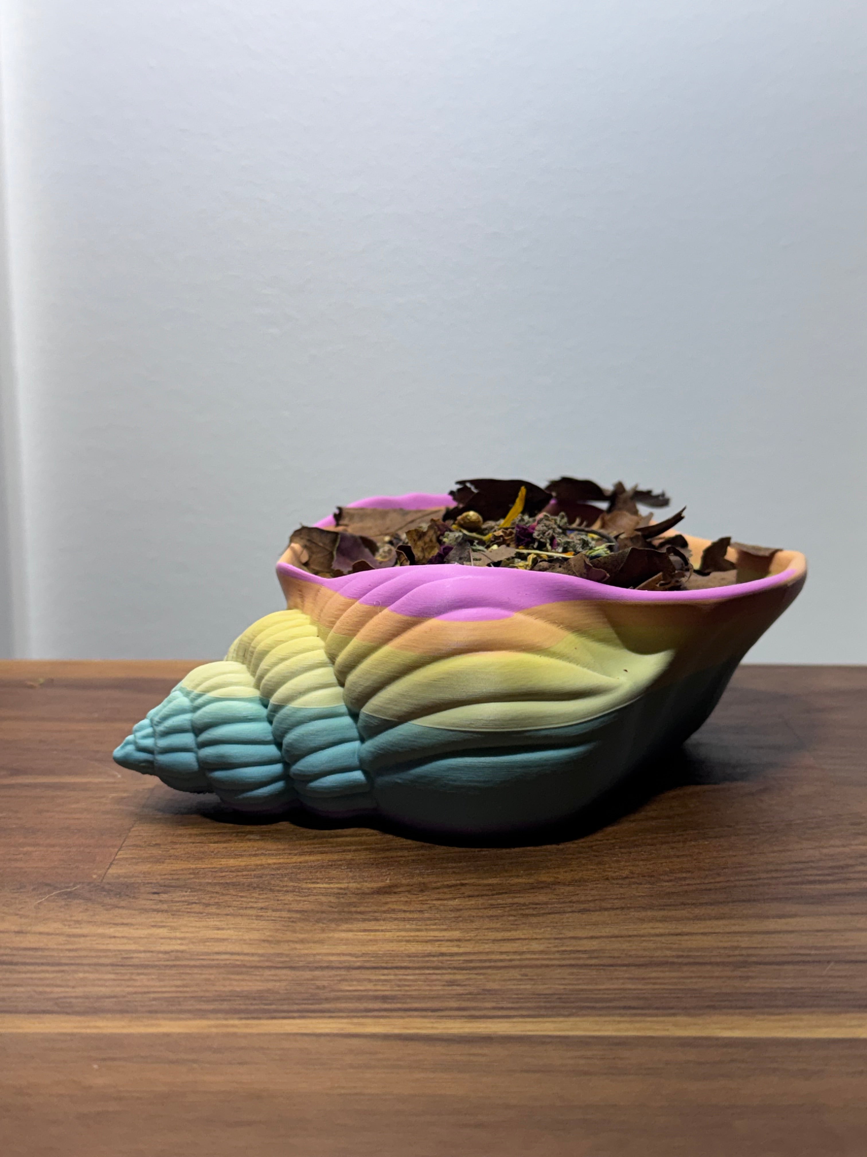 Seashell Foraging Bowl | Ocean-Inspired 3D Printed PLA Bowl for Foraging
