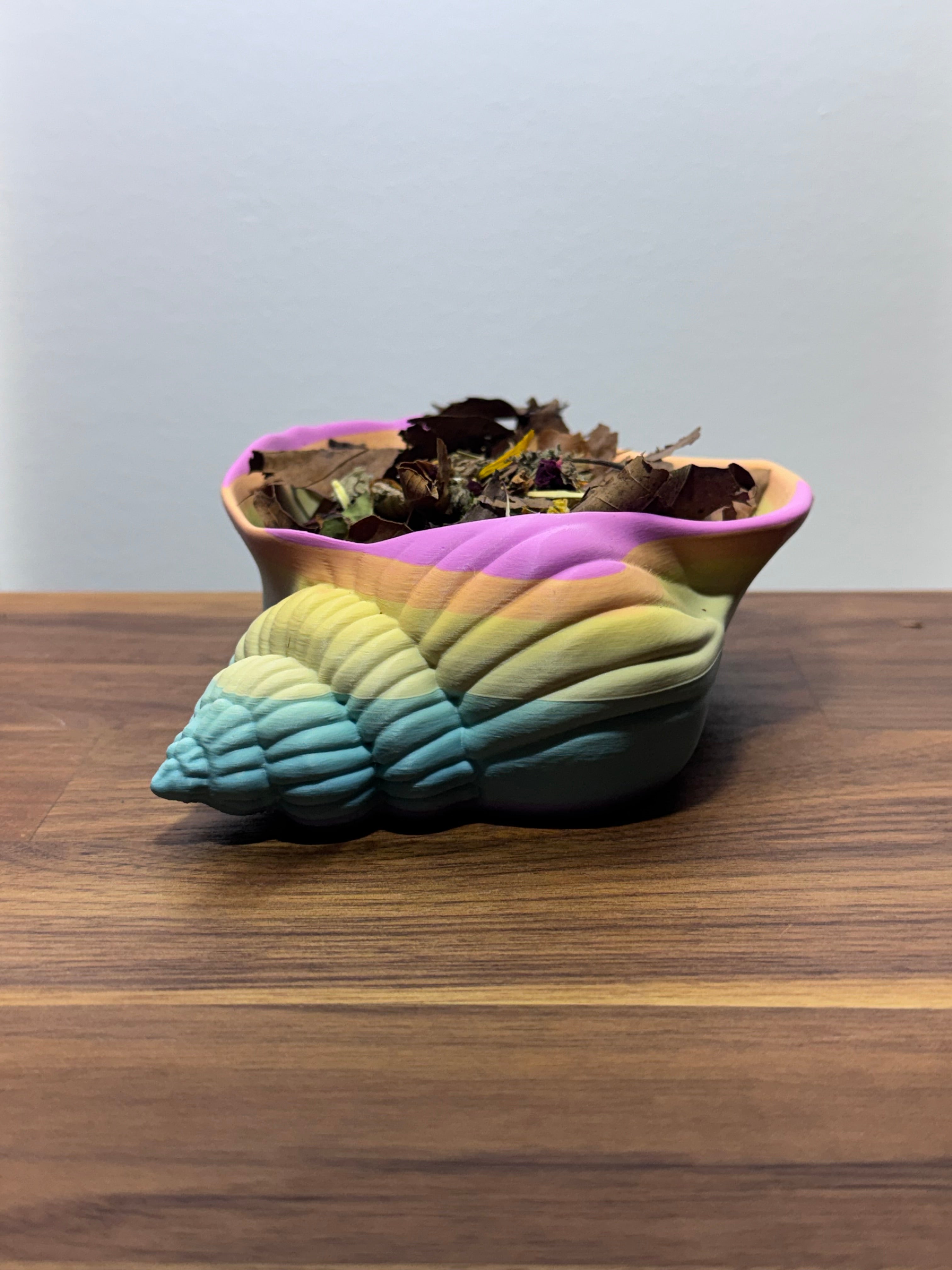 Seashell Foraging Bowl | Ocean-Inspired 3D Printed PLA Bowl for Foraging
