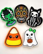 Spooky 3D Printed Feeding Dishes | Ghost, Candy Corn, Skeleton Cat, Halloween Skull & Bride