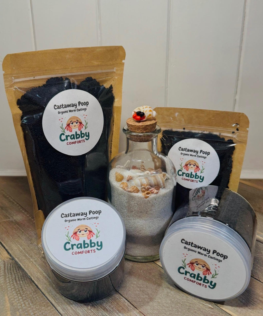 Castaway Poop  Organic Worm Castings for Happy Hermit Crabs