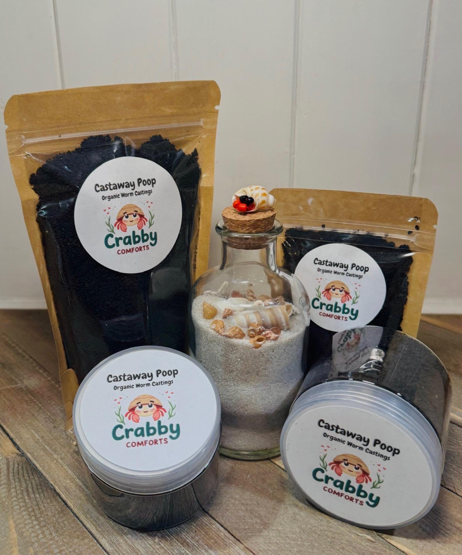 Castaway Poop  Organic Worm Castings for Happy Hermit Crabs