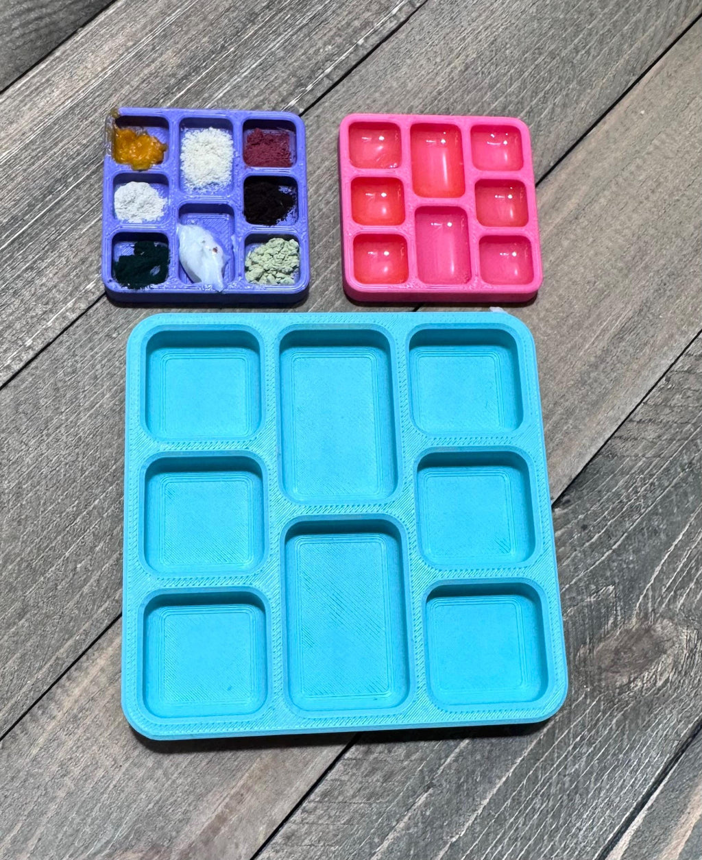 Mini Hermit Crab Oil/Powder Dish - 8 Slot (3D Printed) - SET OF 2!!