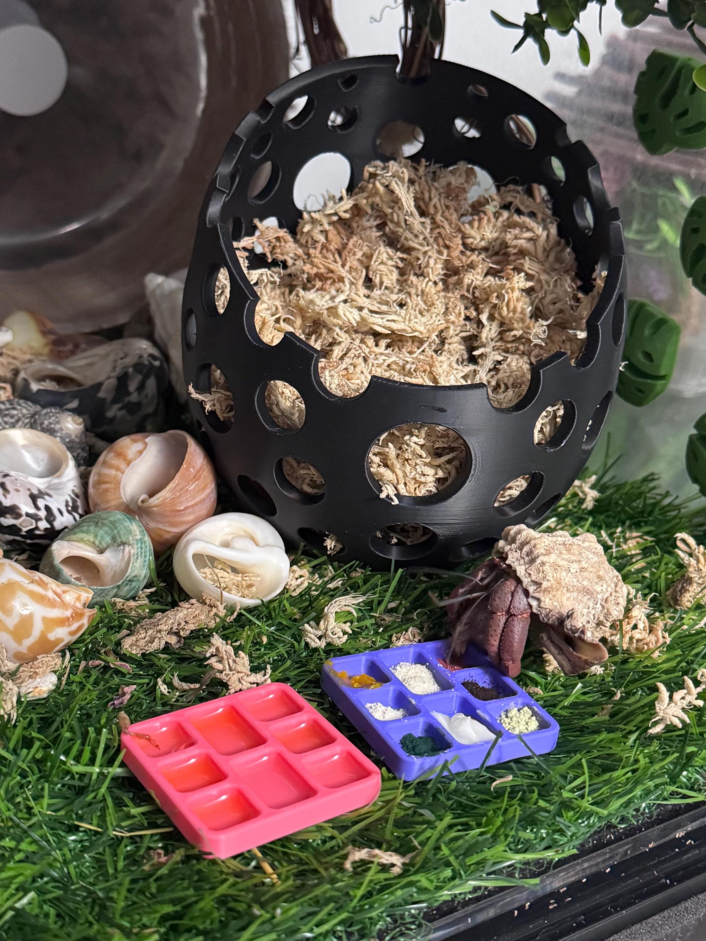 Mini Hermit Crab Oil/Powder Dish - 8 Slot (3D Printed) - SET OF 2!!