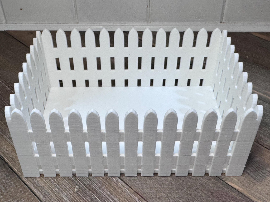 3D-Printed Picket Fence Moss Pit  Hermit Crab Shell Shop & Foraging Tray, PLA Tank Decor
