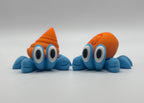 3D Printed Hermit Crab Figurines  Articulated Legs  4 Color Options  Choose Shell Style & Pack