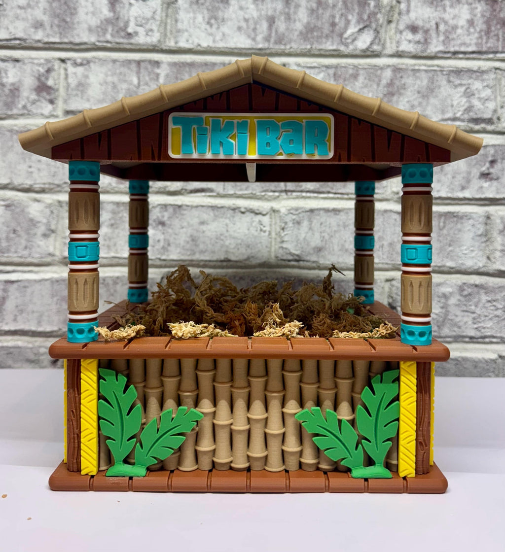 Tiki Bar Hermit Crab Foraging Station: Tropical Beach Hideout