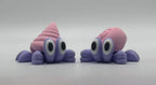 3D Printed Hermit Crab Figurines  Articulated Legs  4 Color Options  Choose Shell Style & Pack