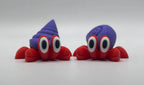 3D Printed Hermit Crab Figurines  Articulated Legs  4 Color Options  Choose Shell Style & Pack