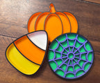 3D Printed Halloween Hermit Crab Bowls: Pumpkin, Candy Corn, Spiderweb