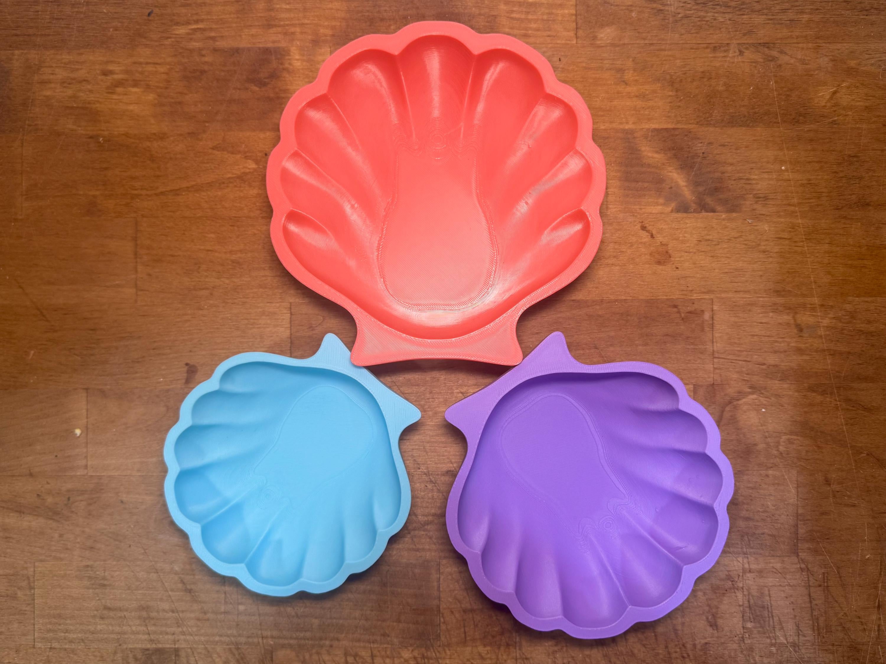 3D Printed Shell-Shaped Hermit Crab Dish: Colorful Tank Decor