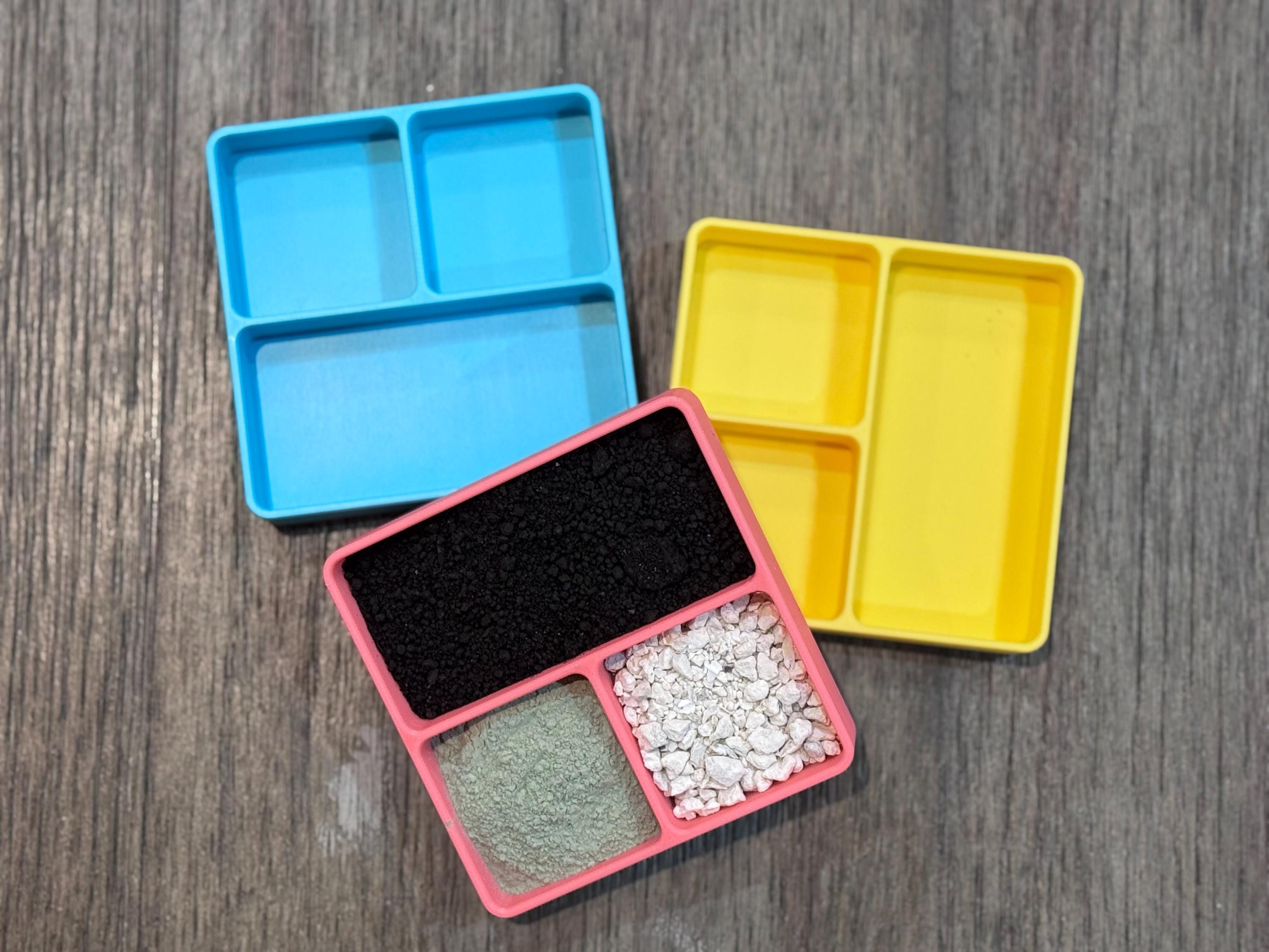 Mini Hermit Crab Staples Dish - 3 Slot (3D Printed) - SET OF 2!!!