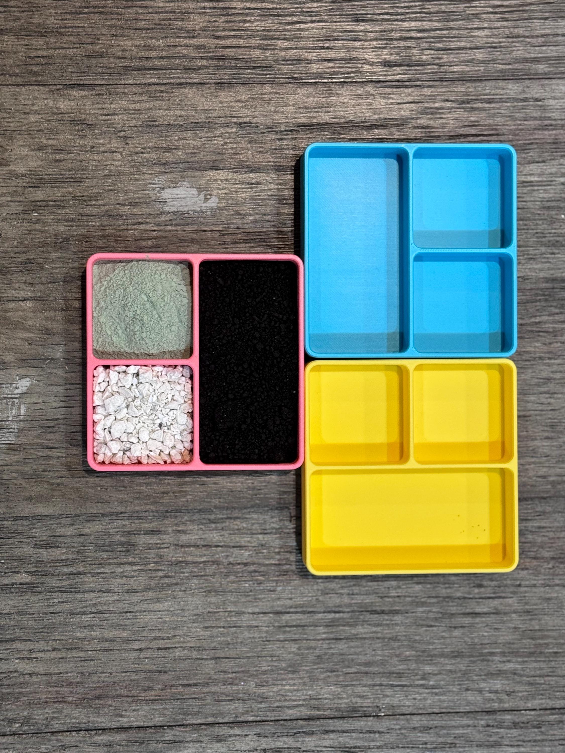 Mini Hermit Crab Staples Dish - 3 Slot (3D Printed) - SET OF 2!!!