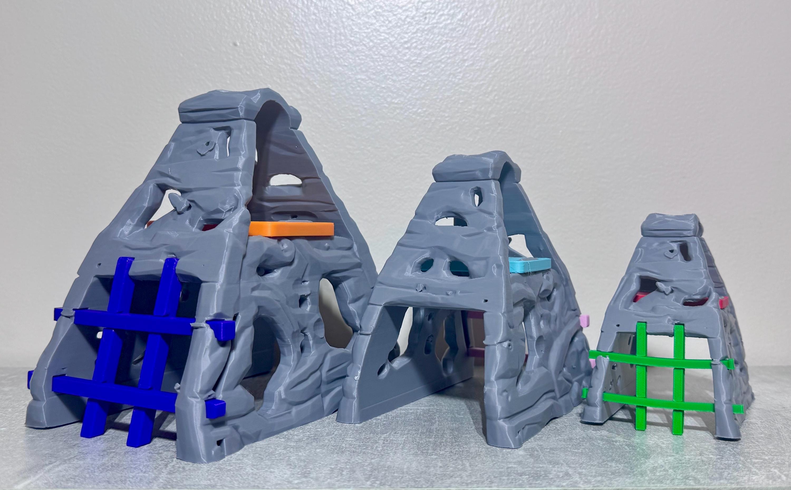 Hermit Crab Mountain Playground | 3D Printed Climbing & Hiding Feature  3 Sizes