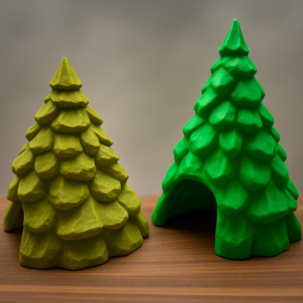 Hermit Crab Tree Hide | 3D Printed PLA Hideaway | Cozy Crabitat Decoration | Small & Large Sizes
