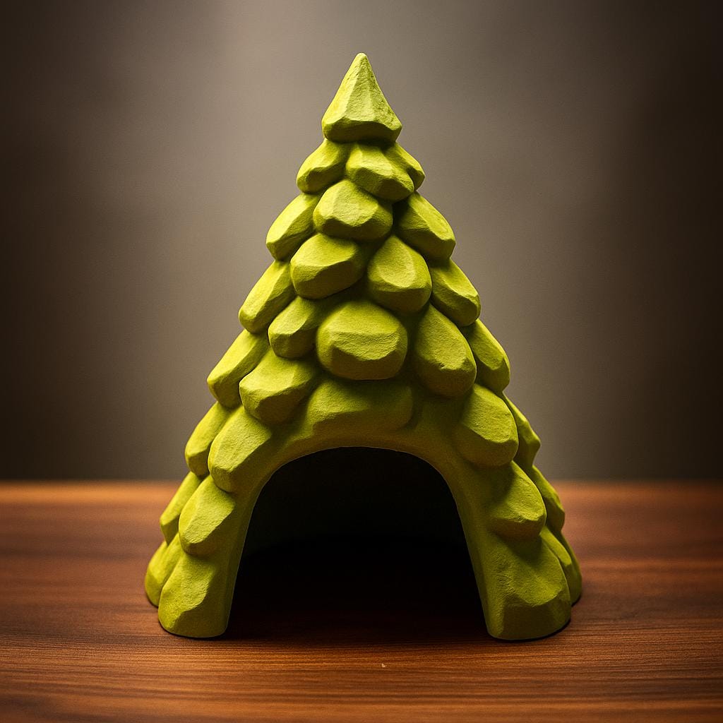 Hermit Crab Tree Hide | 3D Printed PLA Hideaway | Cozy Crabitat Decoration | Small & Large Sizes