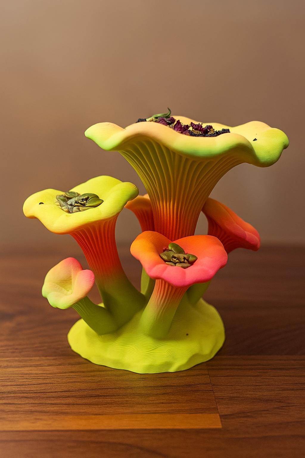 Hermit Crab Mushroom Toy & Foraging Dish | 3D Printed PLA Habitat Decor