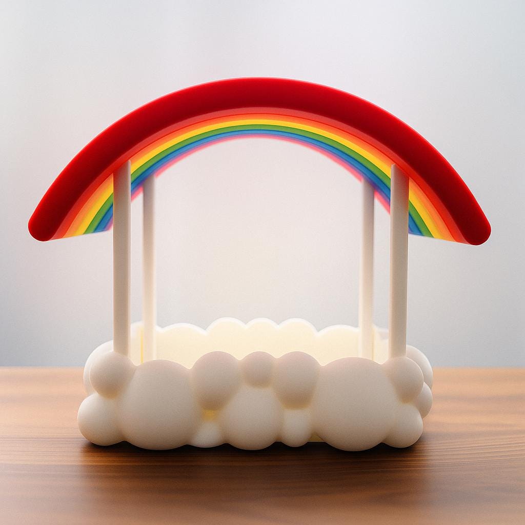 Rainbow Foraging Dish for Hermit Crabs | 3D Printed Crabitat Accessory