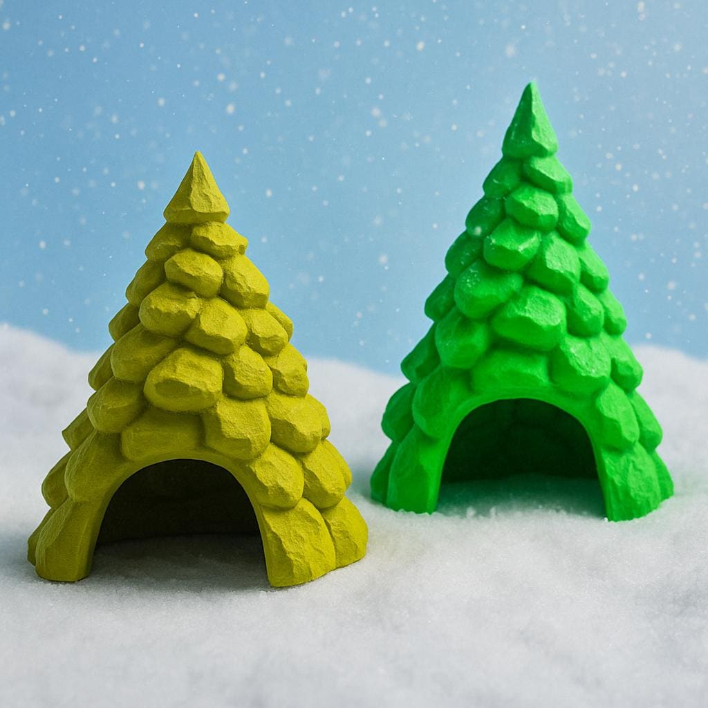 Hermit Crab Tree Hide | 3D Printed PLA Hideaway | Cozy Crabitat Decoration | Small & Large Sizes