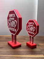 Santa Please STOP Here - Hermit Crab Holiday Sign  3D Printed PLA | 2 sizes available