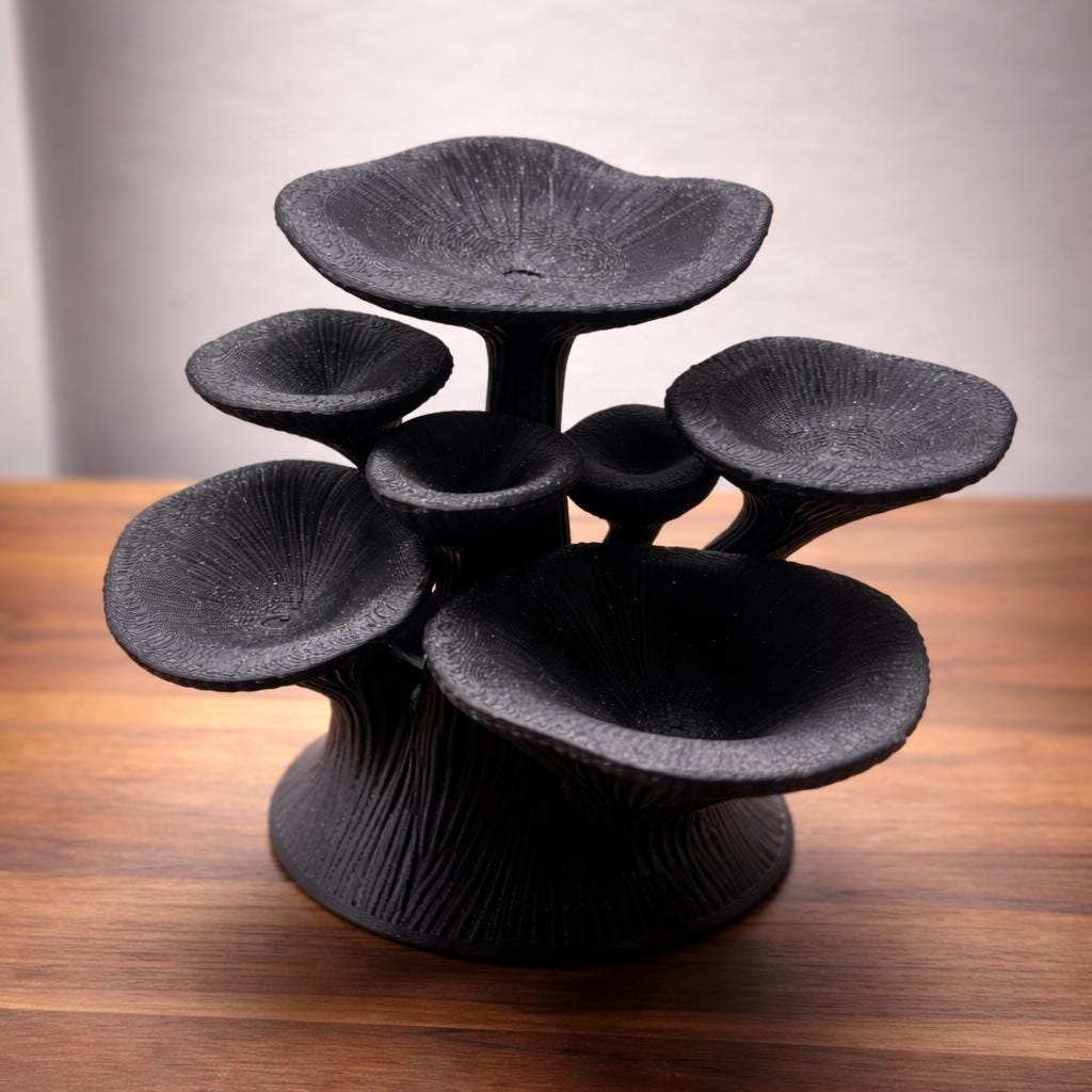 Hermit Crab Mushroom Climbing Toy & Foraging Dish - V2 | 3D Printed PLA Habitat Decor | Crabby Comforts Enrichment Accessory