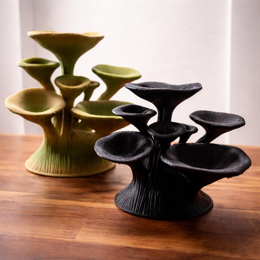 Hermit Crab Mushroom Climbing Toy & Foraging Dish - V2 | 3D Printed PLA Habitat Decor | Crabby Comforts Enrichment Accessory