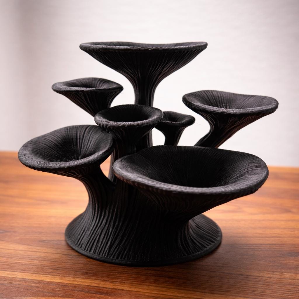 Hermit Crab Mushroom Climbing Toy & Foraging Dish - V2 | 3D Printed PLA Habitat Decor | Crabby Comforts Enrichment Accessory
