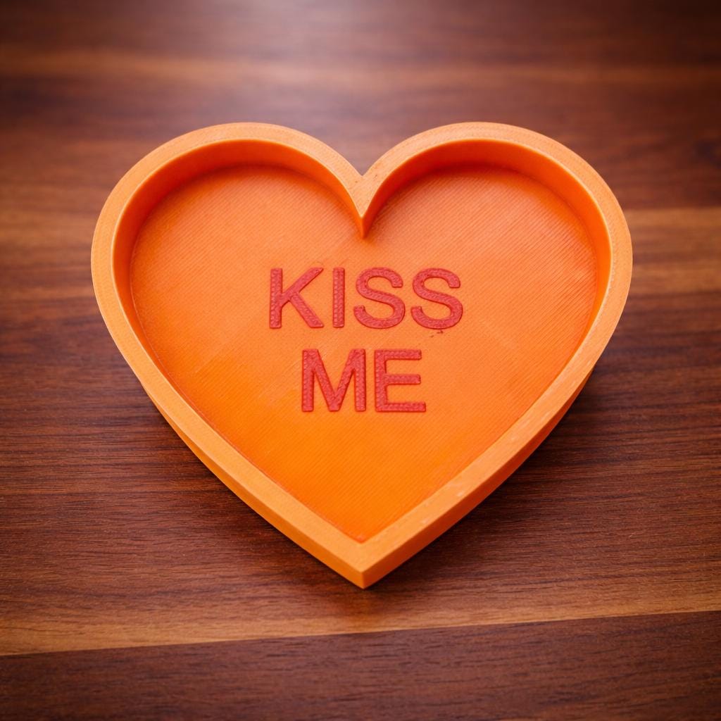 3D Convo Heart Food Dishes for Hermit Crabs | Valentines | Candy Heart