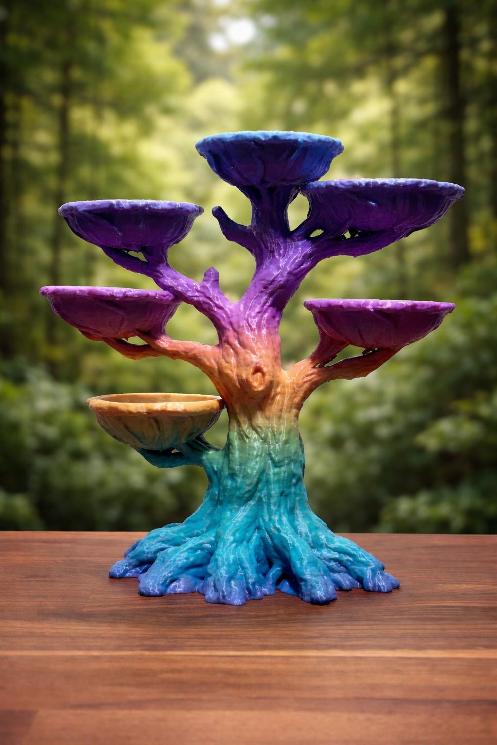 Hermit Crab Foraging Tree | Multi-Bowl Enrichment Stand | 3D Printed Crabitat Decor