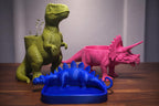 Dinosaur Foraging Dish and Chia Seed Garden | T-Rex  Stegosaurus  Triceratops | 3D Printed PLA | Worm Castings & Chia Seeds Included