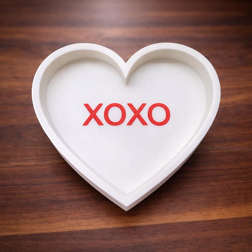 3D Convo Heart Food Dishes for Hermit Crabs | Valentines | Candy Heart