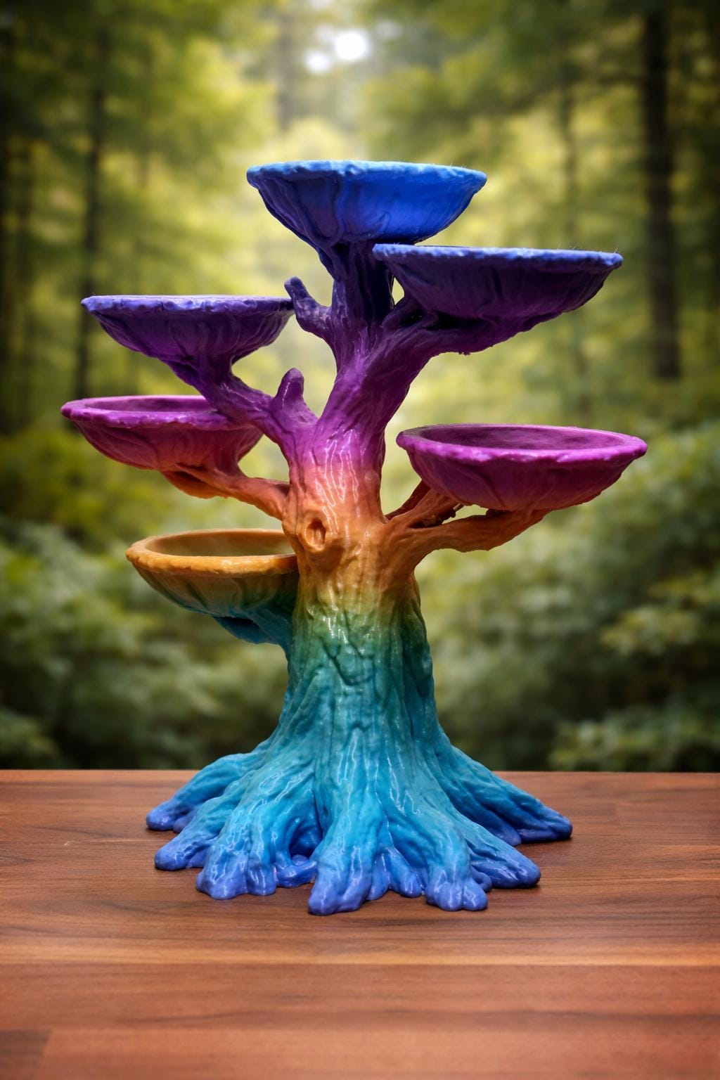 Hermit Crab Foraging Tree | Multi-Bowl Enrichment Stand | 3D Printed Crabitat Decor