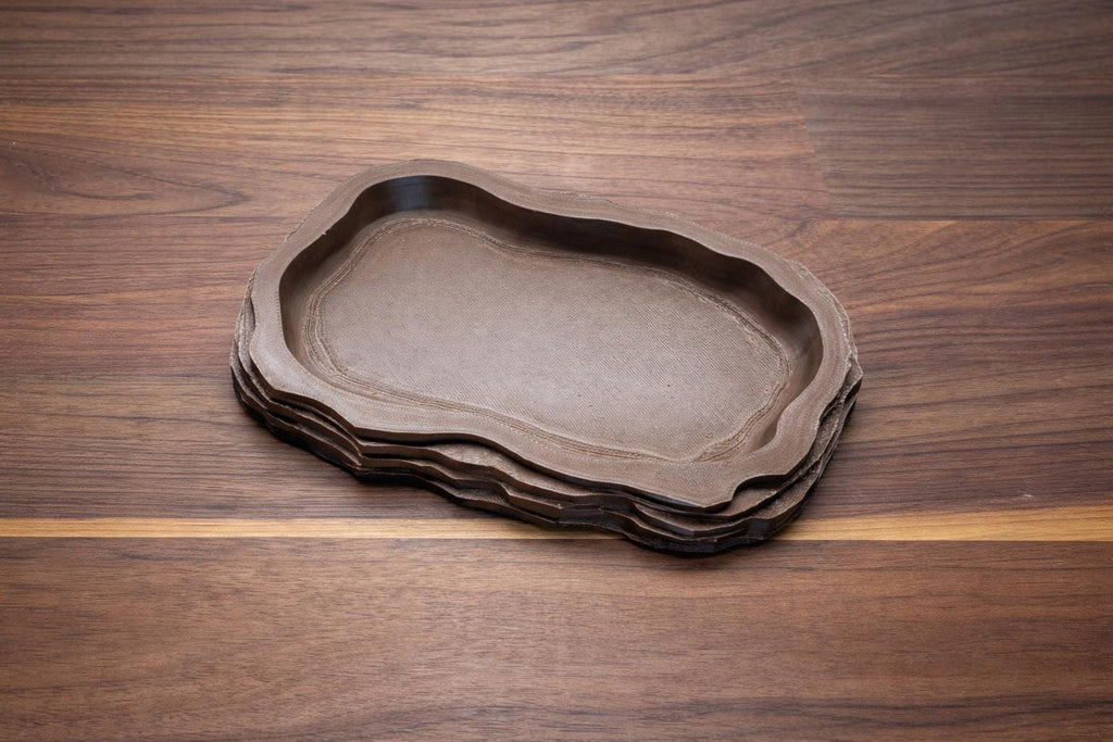 Natural Stone-Style Food Dish | Hermit Crab & Terrarium Feeding Bowl | 3D Printed PLA