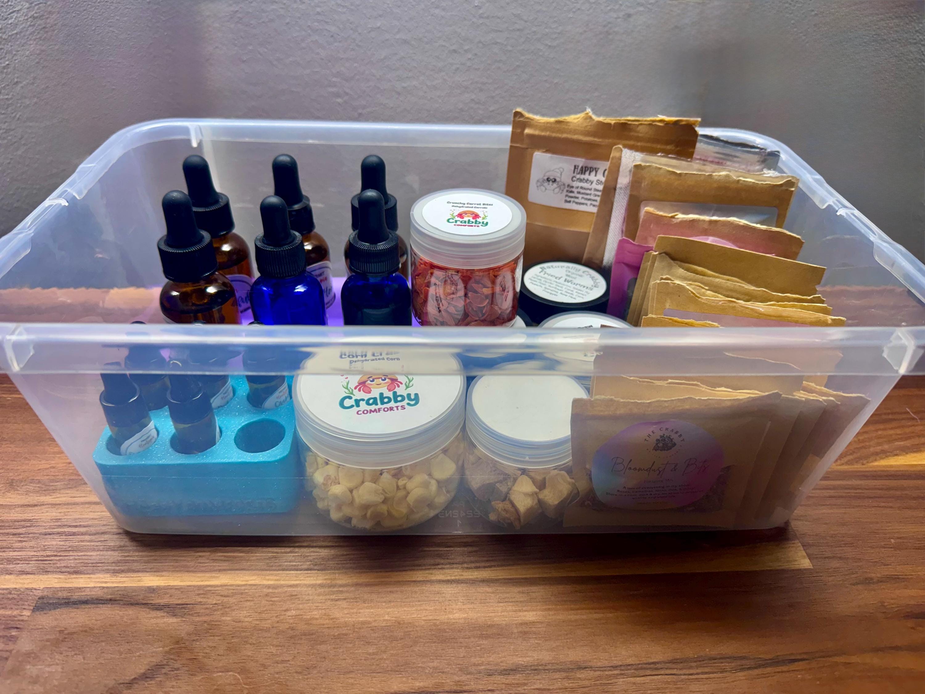 Hermit Crab Oil Bottle Holder Organizer - Compact Storage Insert | 5mL, 10mL and 30mL