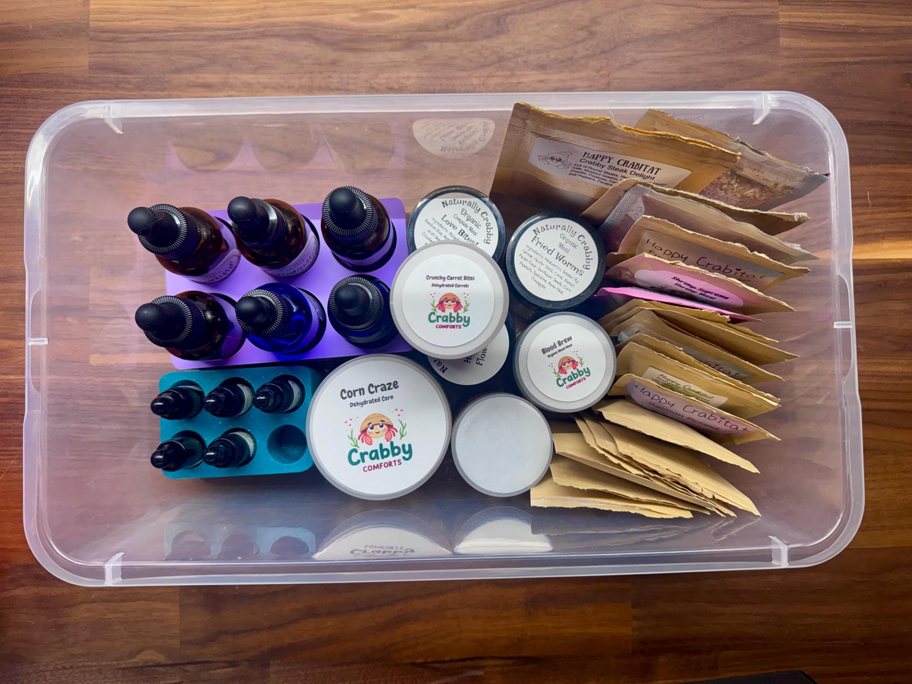 Hermit Crab Oil Bottle Holder Organizer - Compact Storage Insert | 5mL, 10mL and 30mL