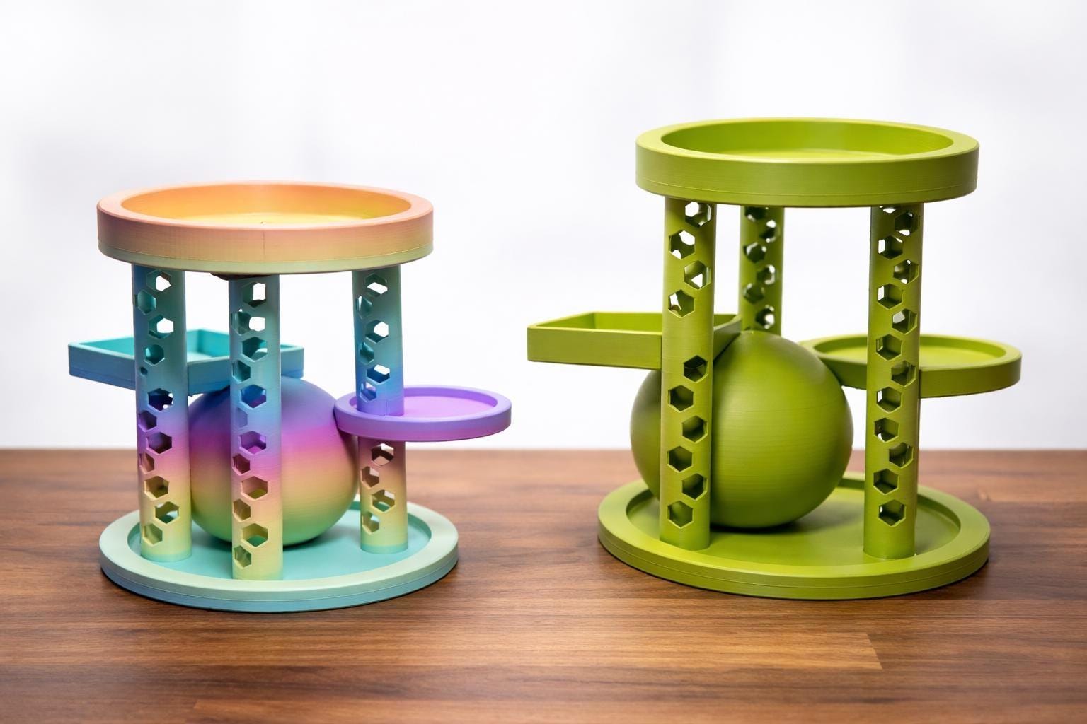 Playground Tower + Hide + Feeding Tray | 3D Printed Terrarium Climber | Reptile Enrichment Stand | 2 Sizes