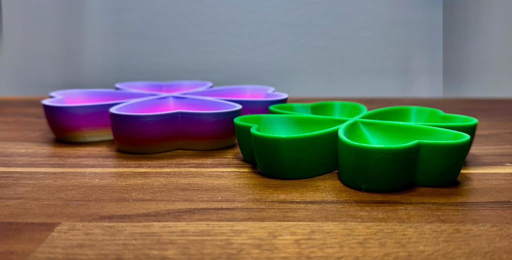 Hermit Crab Food Dish | 4-Compartment Clover Tray | Heart-Shaped Feeding Dish | 3D Printed PLA